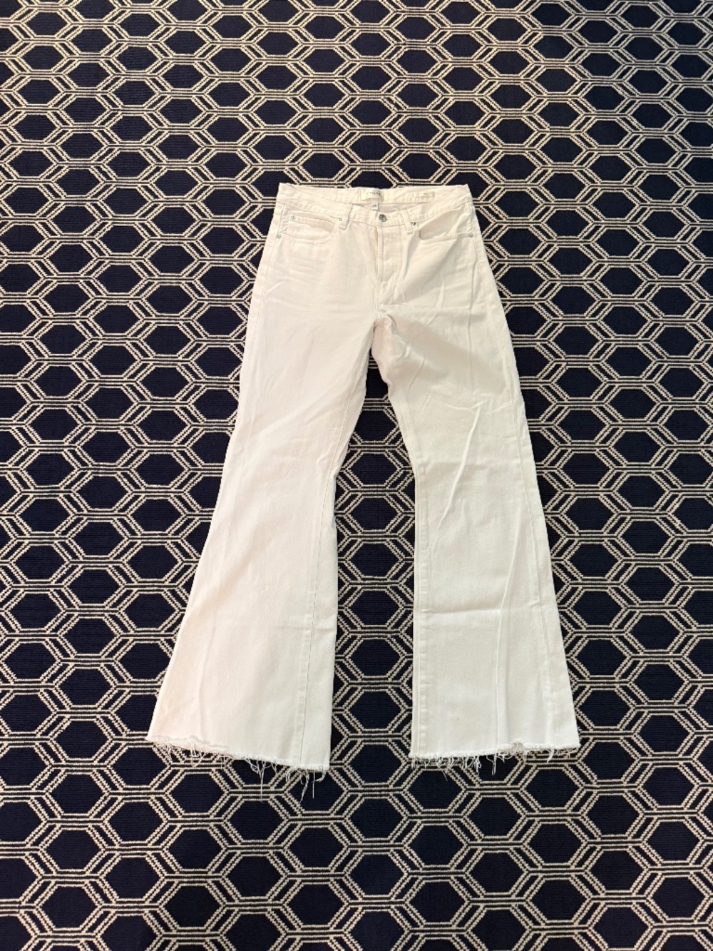Frame long white jeans